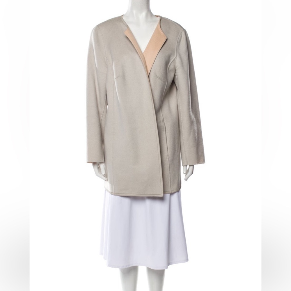 Lafayette 148 New York Cashmere/Wool  Neutral Coat